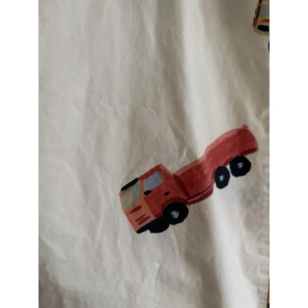 Pottery Barn Kids Busy Builder Rocks Construction PAIR Standard Pillowcases
